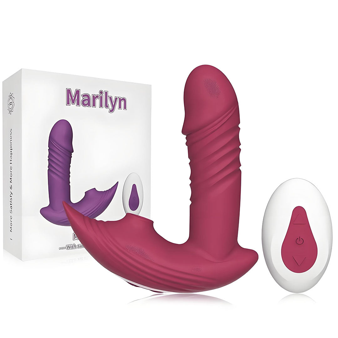 Marilyn Wearable Thrusting Dildo with Clit Sucker