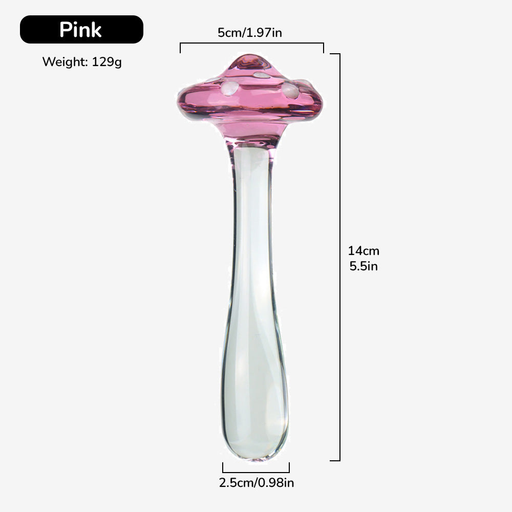 Mushroom Glass Butt Plug