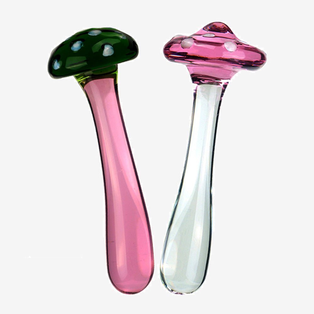 Mushroom Glass Butt Plug