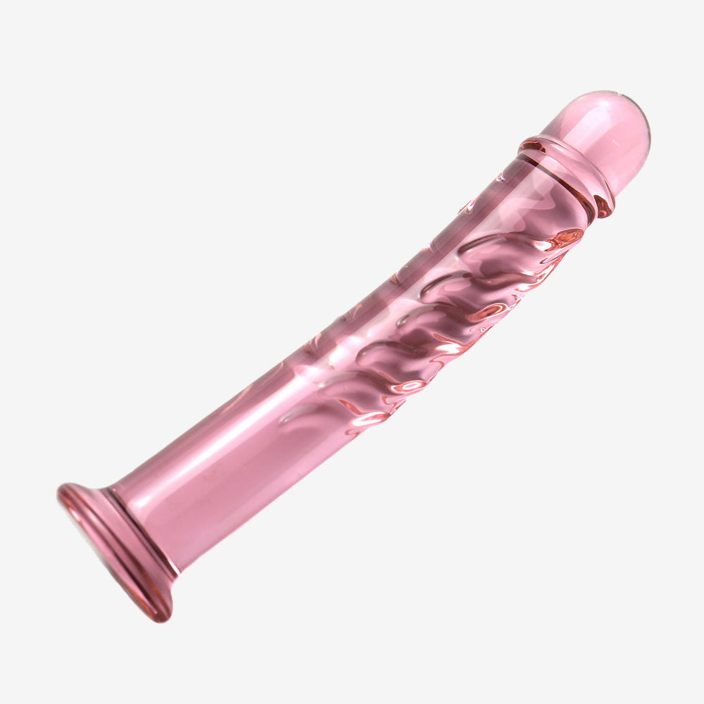 Pink Straight Glass Dildo