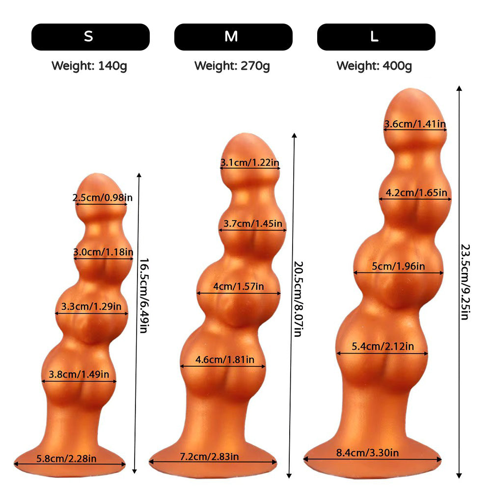 Quad Beads Soft Silicone Butt Plug