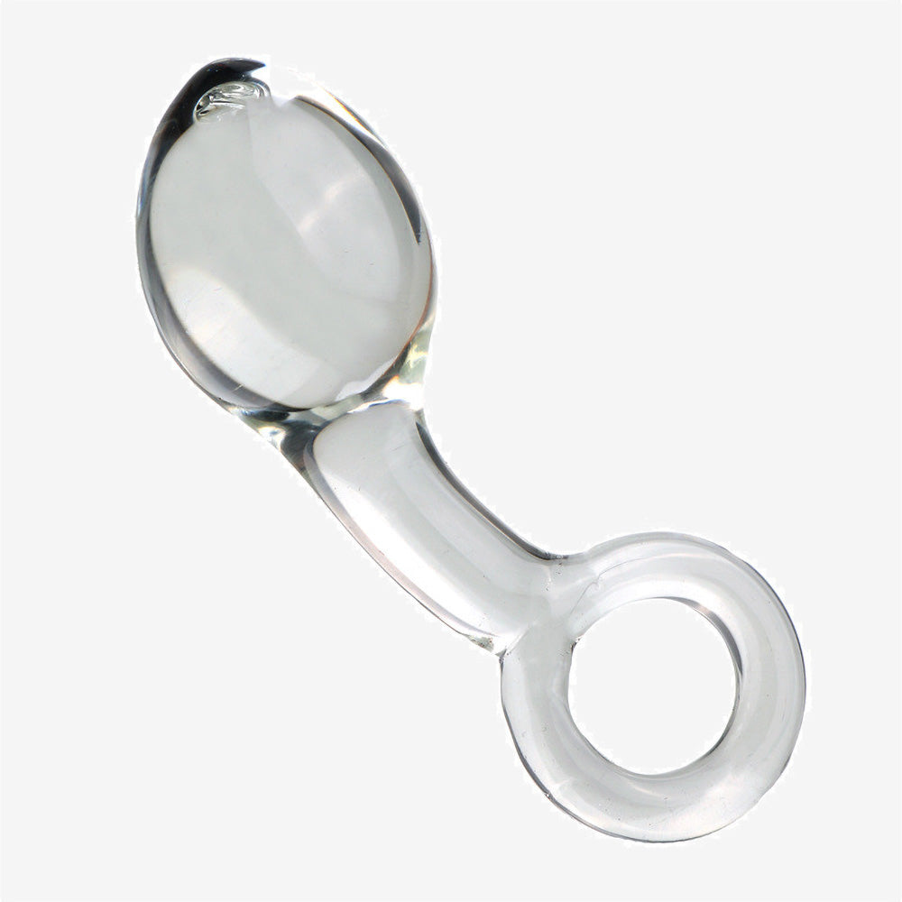 Ring-pull Egg Glass Anal Plug