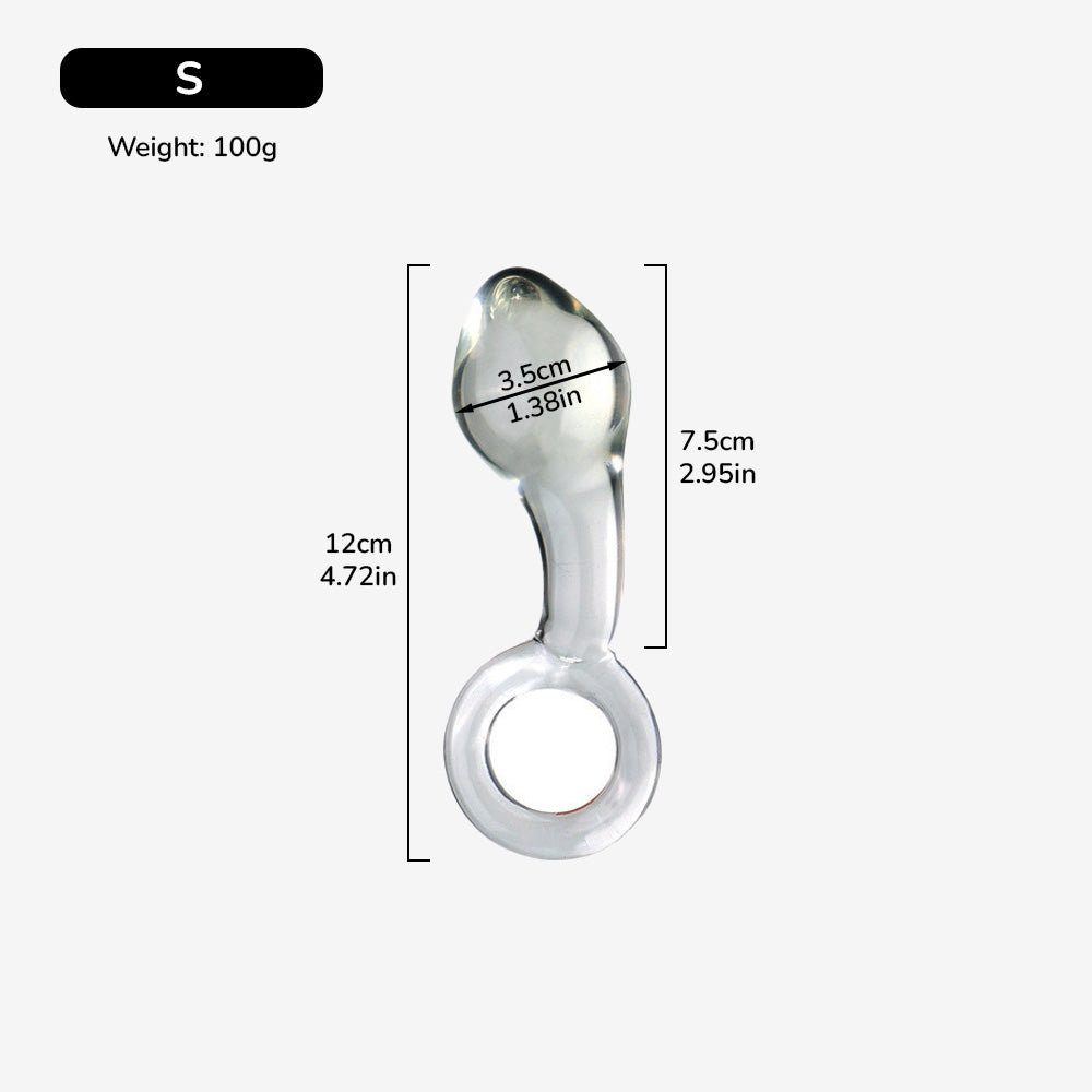 Ring-pull Egg Glass Anal Plug