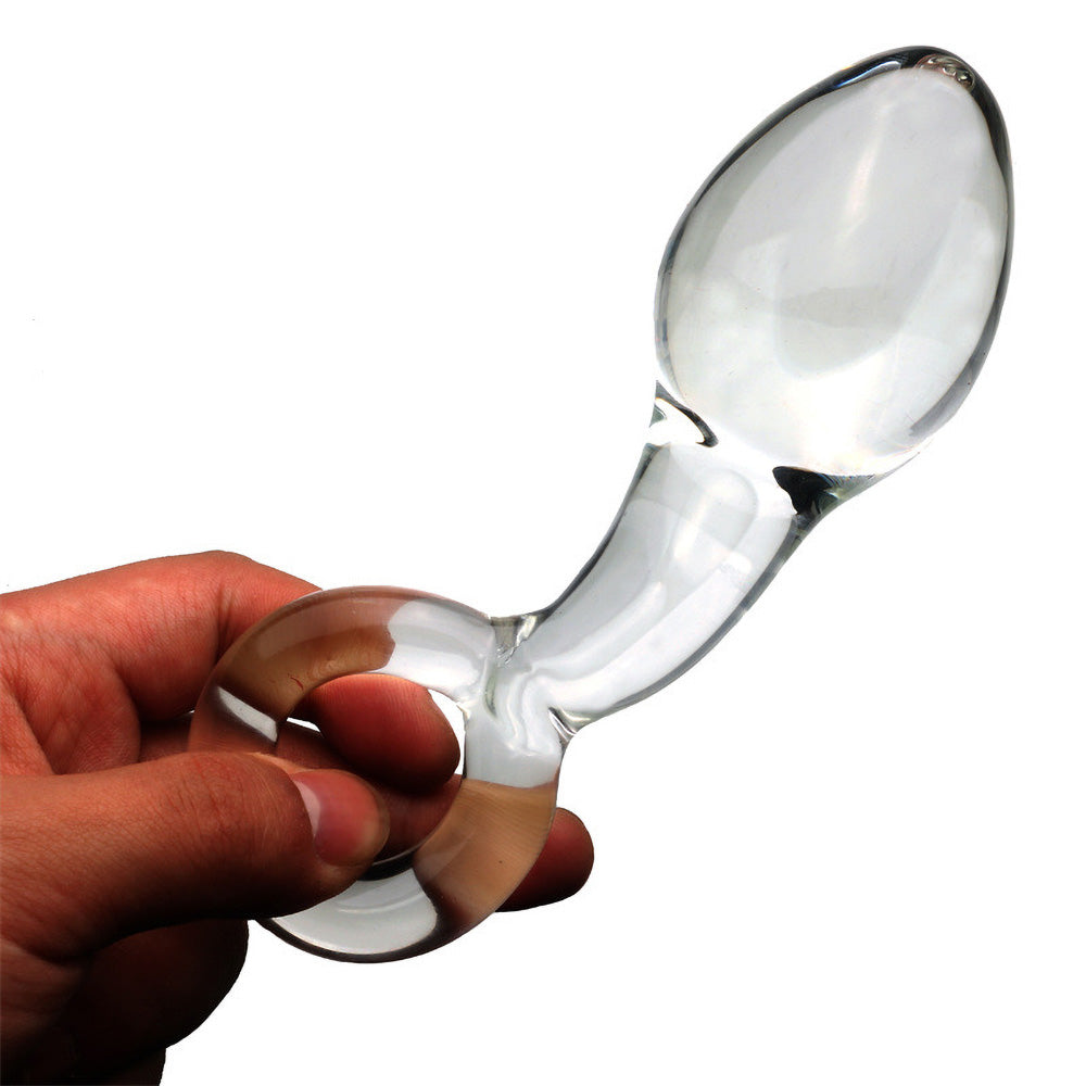 Ring-pull Egg Glass Anal Plug