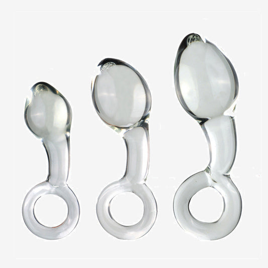Ring-pull Egg Glass Anal Plug
