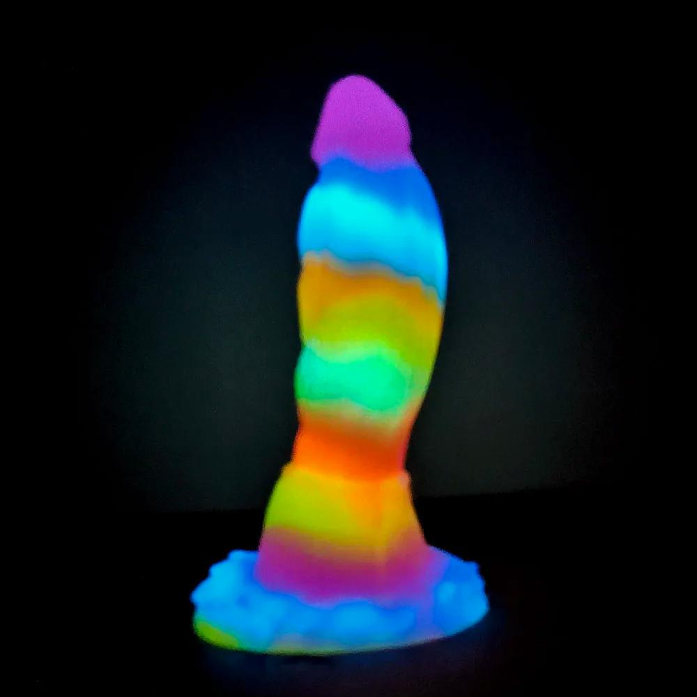 silicone-silicone-muscle-texture-dildo-luminous-M-glowing