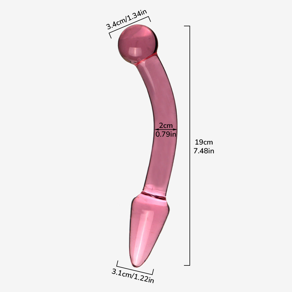 The Luna Curve Glass Butt Plug