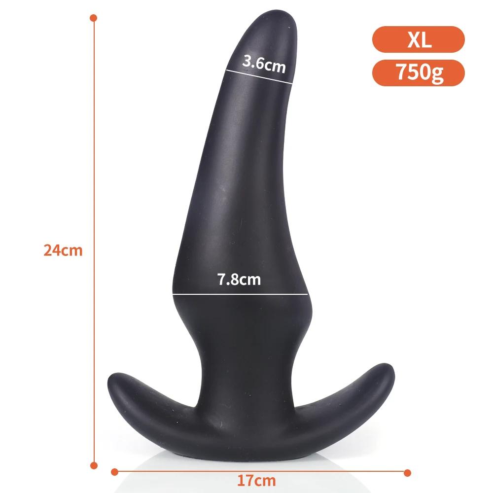 wearable-anti-drop-soft-anal-plug-black-XL