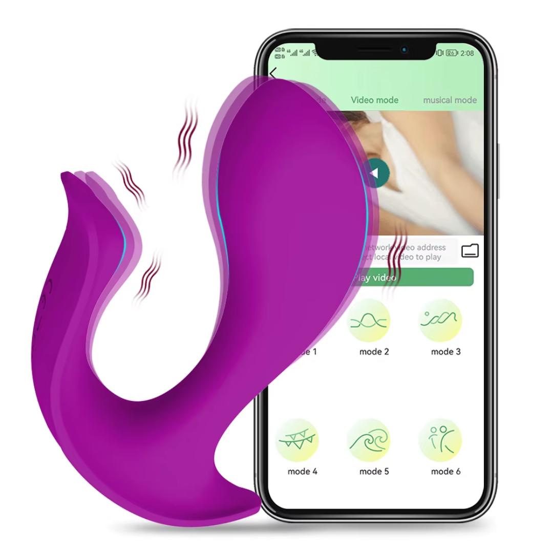 Wearable G-spot Vibrator with Clitoris Stimulator